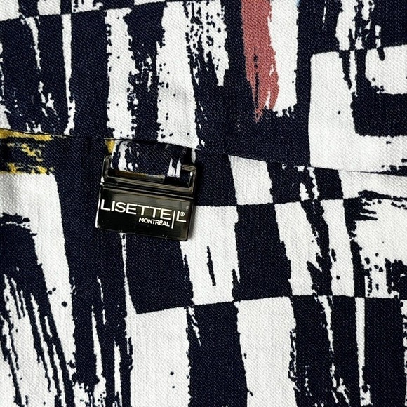 LISETTE L. Montreal Size 8 Pant Ellen Retro Print Slim Ankle Pull On Stretch - Picture 9 of 9